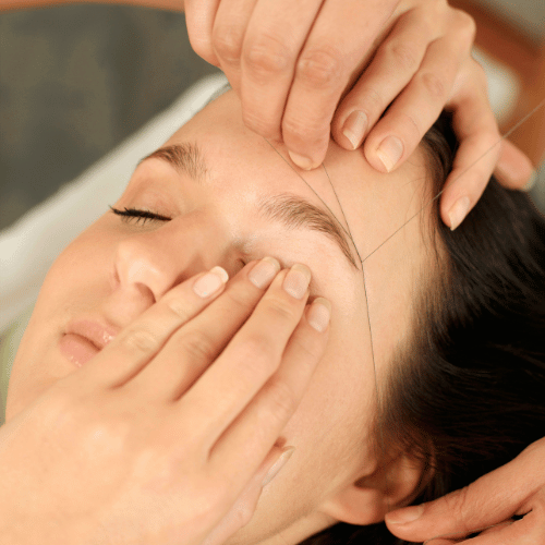 best beauty parlour in Ahmedabad for perfect eyebrow threading service.