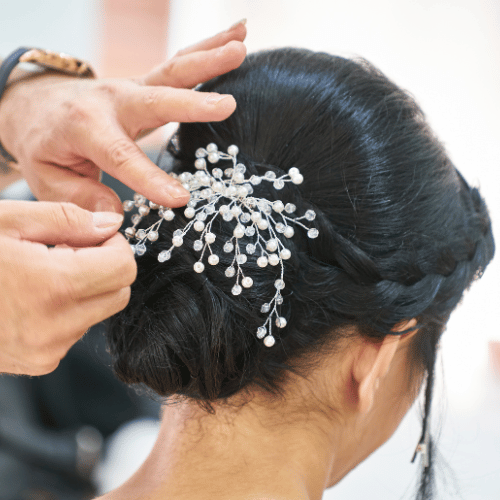 best hair and beauty salon in Ahmedabad for Indian bridal hair style services.