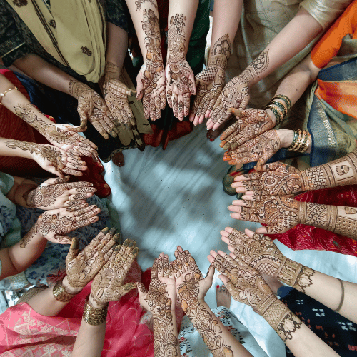 best henna-mehndi making services in Ahmedabad for weddings,engagements,baby showers, and any types of party events.