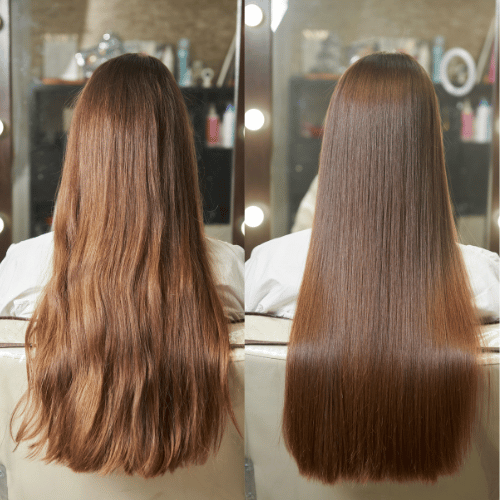 best hair salon in Ahmedabad for permanent hair straightening service.